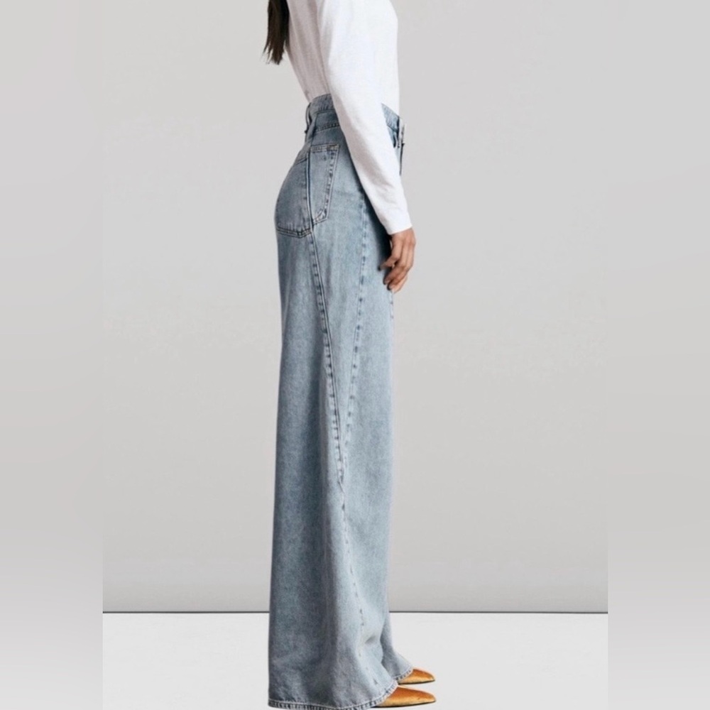 rag & bone Light Wash Wide-Leg Jeans - Picture 3 of 11